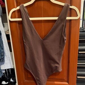 Aritzia Chocolate Bodysuit